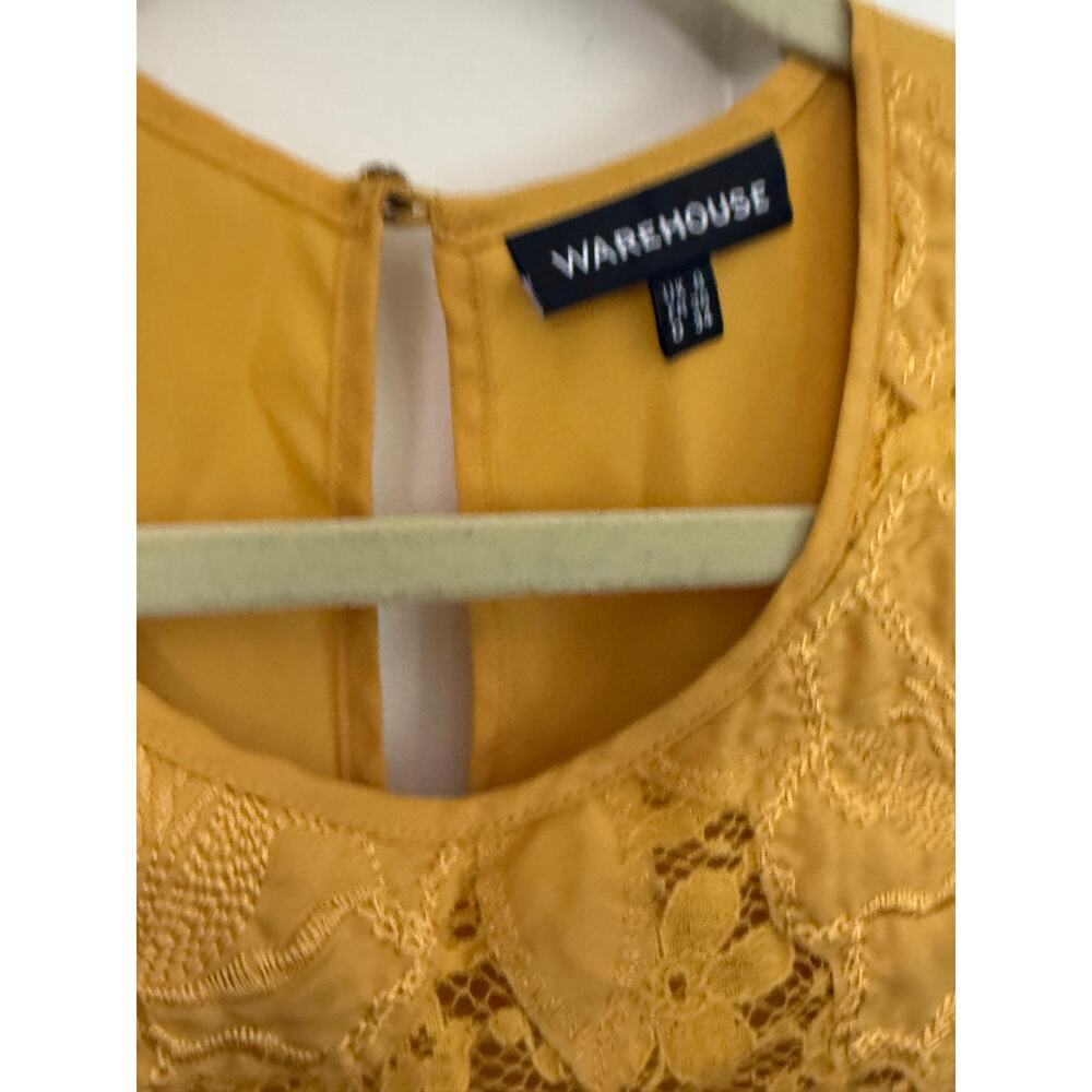 WAREHOUSE SLEEVELESS BEADED LACE BLOUSEN TANK TOP WOMENS SIZE 10 - Picture 3 of 7